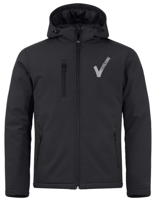 Padded Hoody Softshell XS t/m 4XL - Kleur: Zwart, Grijs, Mistgroen, Dark Navy, Kobalt, Rood - Heren