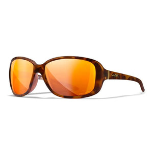 WX AFFINITY, CAPTIVATE™ Polarized Bronze Mirror Lenses, Matte Demi Brown Frame