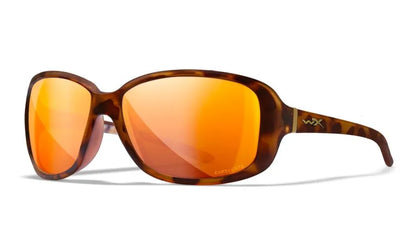 WX AFFINITY, CAPTIVATE™ Polarized Bronze Mirror Lenses, Matte Demi Brown Frame