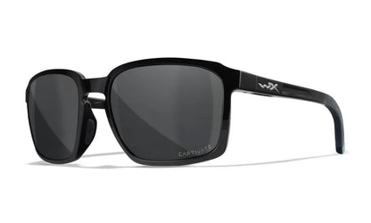WX ALFA, CAPTIVATE™ Polarized Grey Lenses, Gloss Black Frame