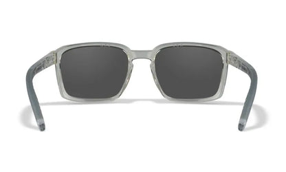 WX ALFA, CAPTIVATE™ Polarized Blue Mirror Lenses, Gloss Clear Crystal Frame