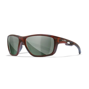 WX ASPECT, Polarized Platinum Flash Lenses, Matte Demi Brown Frame