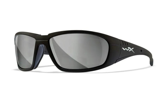 WX BOSS, Silver Flash Lenses, Matte Black Frame