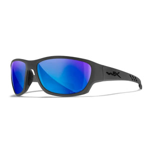 WX CLIMB, CAPTIVATE™ Polarized Blue Mirror Lenses, Matte Grey Frame