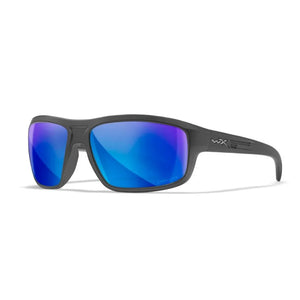 WX CONTEND, CAPTIVATE™ Polarized Blue Mirror Lenses, Matte Graphite Frame