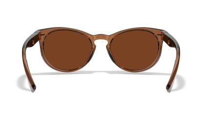 WX COVERT, CAPTIVATE™ Polarized Bronze Mirror Lenses, Crystal Rootbeer Frame