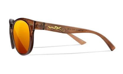 WX COVERT, CAPTIVATE™ Polarized Bronze Mirror Lenses, Crystal Rootbeer Frame