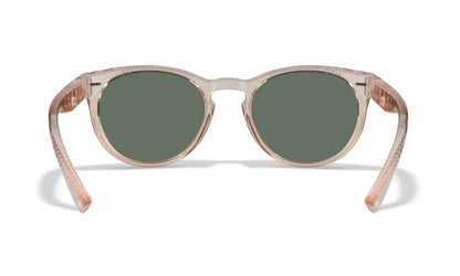 WX COVERT, CAPTIVATE™ Polarized Rose Gold Mirror Lenses, Gloss Crystal Blush Frame