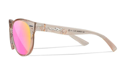 WX COVERT, CAPTIVATE™ Polarized Rose Gold Mirror Lenses, Gloss Crystal Blush Frame