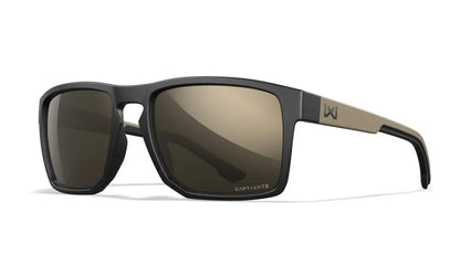 WX FOUNDER, CAPTIVATE™ Tungsten Mirror Lenses, Matte Black/Tan Frame