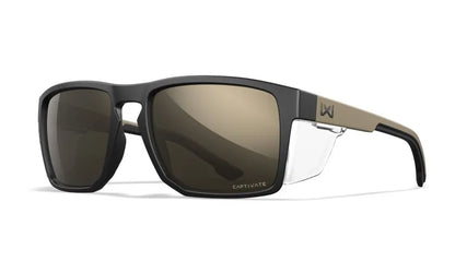 WX FOUNDER, CAPTIVATE™ Tungsten Mirror Lenses, Matte Black/Tan Frame