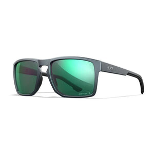 WX FOUNDER, CAPTIVATE™ Polarized Green Mirror Lenses, Matte Graphite Frame