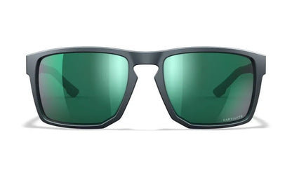 WX FOUNDER, CAPTIVATE™ Polarized Green Mirror Lenses, Matte Graphite Frame