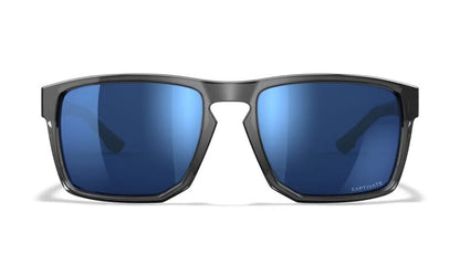 WX FOUNDER, CAPTIVATE™ Polarized Blue Mirror Lenses, Gloss Crystal Grey Frame