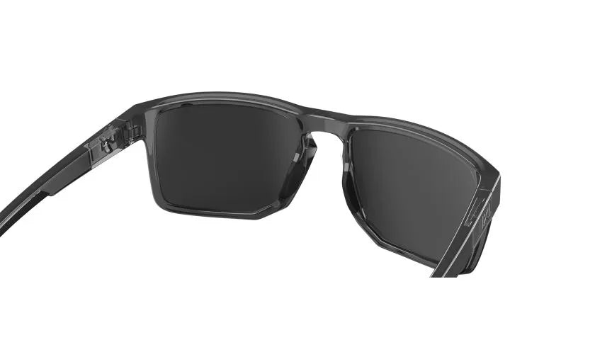 WX FOUNDER, CAPTIVATE™ Polarized Blue Mirror Lenses, Gloss Crystal Grey Frame