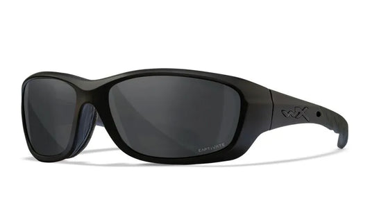 WX GRAVITY, CAPTIVATE™ Polarized Grey Lenses, Matte Black Frame