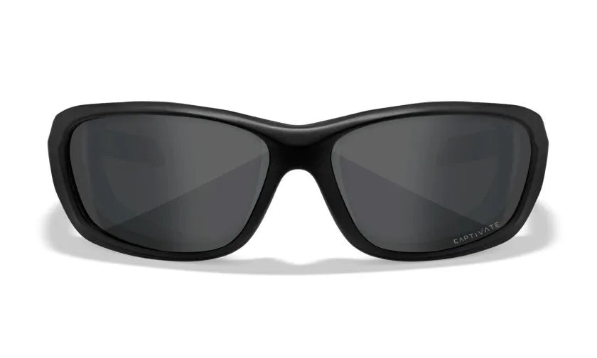 WX GRAVITY, CAPTIVATE™ Polarized Grey Lenses, Matte Black Frame