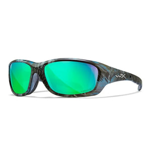 WX GRAVITY, CAPTIVATE™ Polarized Green Mirror Lenses, Kryptek® Neptune™ Frame
