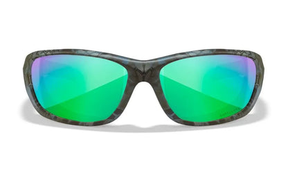 WX GRAVITY, CAPTIVATE™ Polarized Green Mirror Lenses, Kryptek® Neptune™ Frame