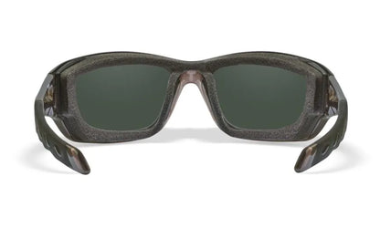 WX GRAVITY, CAPTIVATE™ Polarized Blue Mirror Lenses, Black Crystal Frame