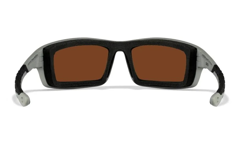 WX GRID, CAPTIVATE™ Polarized Green Mirror Lenses, Matte Cool Grey Frame
