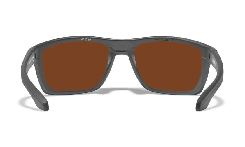 WX KINGPIN, CAPTIVATE™ Polarized Green Mirror Lenses, Matte Graphite Frame
