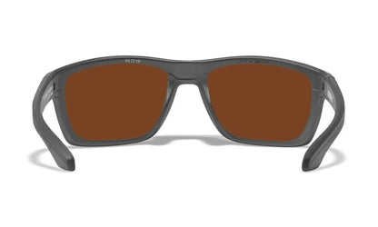 WX KINGPIN, CAPTIVATE™ Polarized Green Mirror Lenses, Matte Graphite Frame