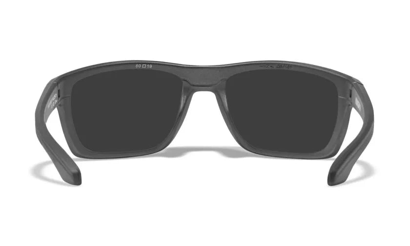 WX KINGPIN, CAPTIVATE™ Polarized Blue Mirror Lenses, Matte Graphite Frame