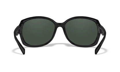 WX MYSTIQUE, CAPTIVATE™ Polarized Rose Gold Mirror Lenses, Gloss Black Frame