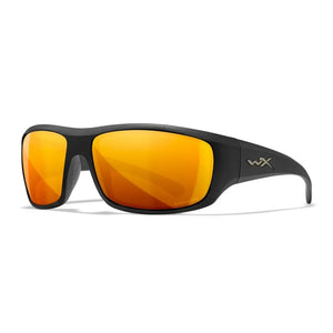 WX OMEGA, CAPTIVATE™ Polarized Bronze Mirror Lenses, Matte Black Frame