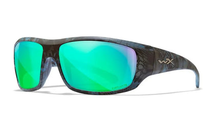 WX OMEGA, CAPTIVATE™ Polarized Green Mirror Lenses, Kryptek® Neptune™ Frame