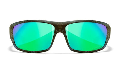WX OMEGA, CAPTIVATE™ Polarized Green Mirror Lenses, Kryptek® Neptune™ Frame