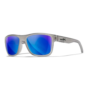 WX OVATION, CAPTIVATE™ Polarized Blue Mirror Lenses, Matte Slate Frame