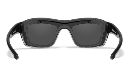WX OZONE, Silver Flash Lenses, Matte Charcoal fade to Grey