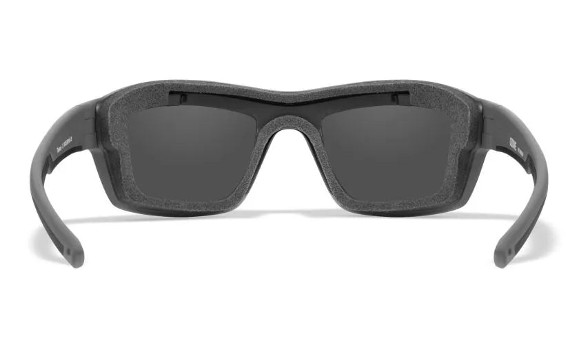 WX OZONE, CAPTIVATE™ Polarized Blue Mirror Lenses, Matte Grey Frame