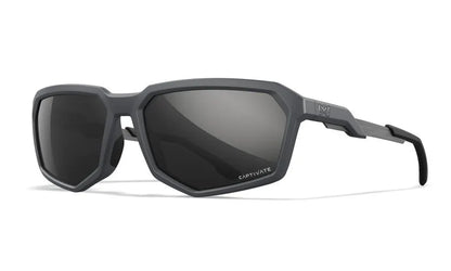 WX RECON, CAPTIVATE™ Polarized Black Mirror Lenses, Matte Grey Frame