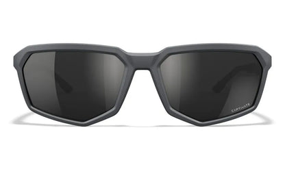 WX RECON, CAPTIVATE™ Polarized Black Mirror Lenses, Matte Grey Frame