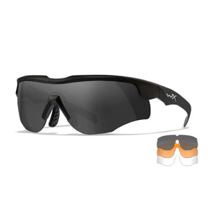 WX ROGUE COMM, Grey/Clear/Light Rust Lenses, Matte Black Frame