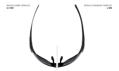 WX ROGUE COMM, Grey/Clear/Light Rust Lenses, Matte Black Frame