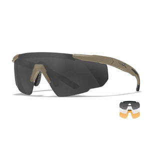 SABER ADVANCED, Grey/Clear Lenses, Matte Tan Frame