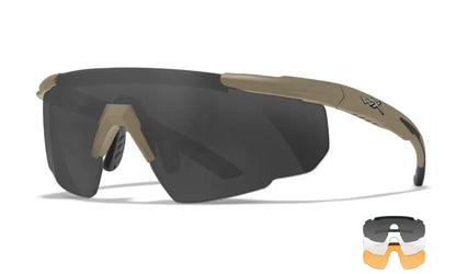 SABER ADVANCED, Grey/Clear Lenses, Matte Tan Frame