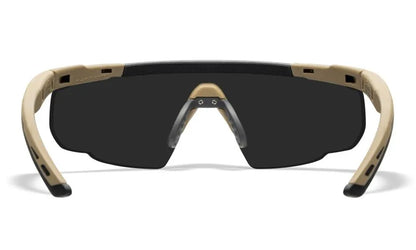 SABER ADVANCED, Grey/Clear Lenses, Matte Tan Frame