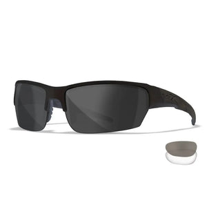 WX SAINT, Grey/Clear Lenses, Matte Black Frame