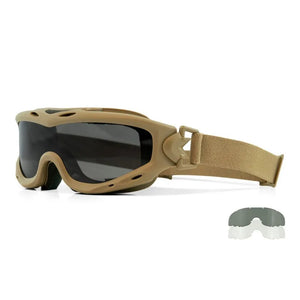 SPEAR, Grey/Clear Lenses, Matte Tan Frame