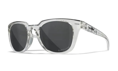 WX ULTRA, CAPTIVATE™ Polarized Grey Lenses, Gloss Crystal Light Grey Frame