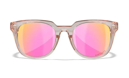 WX ULTRA, CAPTIVATE™ Polarized Rose Gold Mirror Lenses, Gloss Crystal Blush Frame