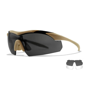 WX VALOR 2.5 2.5, Grey/Clear/Light Rust Lenses, Matte Tan Frame