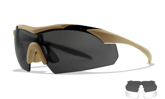 WX VALOR 2.5 2.5, Grey/Clear/Light Rust Lenses, Matte Tan Frame
