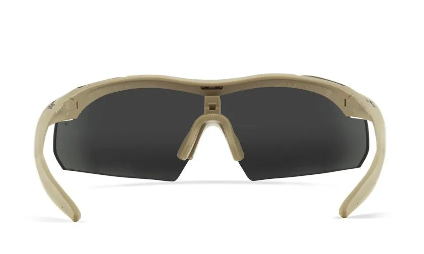 WX VAPOR COMM 2.5, Grey/Clear/Light Rust Lenses, Matte Tan Frame