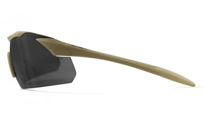 WX VAPOR COMM 2.5, Grey/Clear/Light Rust Lenses, Matte Tan Frame